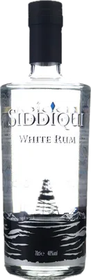 Bouteille de spiritueux : White Rum de la marque Siddiqui
