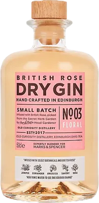 Bouteille de spiritueux : British Rose Dry Gin - No. 03 Floral de la marque Marks & Spencer