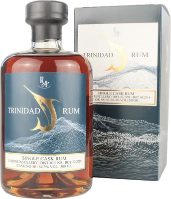 Bouteille de spiritueux : Trinidad Rum de la marque Caroni