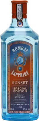 Bouteille de spiritueux : Sunset London Dry Gin de la marque Bombay Sapphire