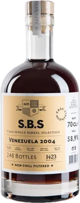Bouteille de spiritueux : Venezuela de la marque S.B.S