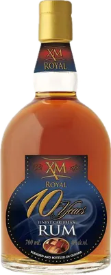 Bouteille de spiritueux : Royal Rum 10 Years de la marque XM