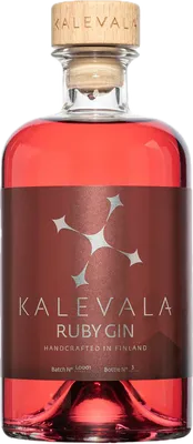 Bouteille de spiritueux : Ruby Gin de la marque Kalevala