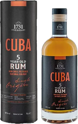 Bouteille de spiritueux : Cuba 5 ans de la marque 1731 Fine & Rare
