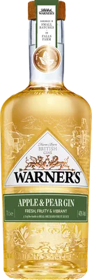 Bouteille de spiritueux : Apple & Pear Gin de la marque Warner's