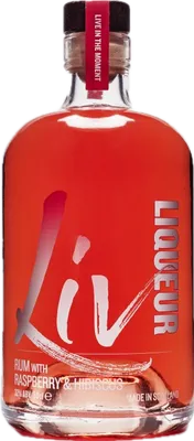 Bouteille de spiritueux : Raspberry & Hibiscus Rum Liqueur de la marque Liv