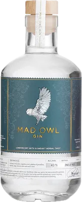 Bouteille de spiritueux : London Dry With A Sneaky Herbal Twist de la marque Mad Owl Gin