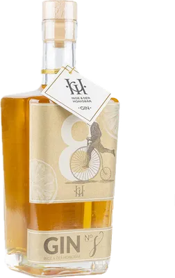 Bouteille de spiritueux : Gin NO. 8 – Pomeranze de la marque Inge & der Honigbär