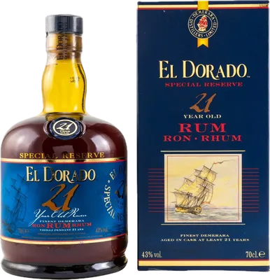 Bouteille de spiritueux : 21 de la marque Demerara Distillers Ltd