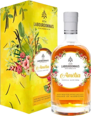 Bouteille de spiritueux : Amélia Vanilla Aged Rum de la marque Labourdonnais