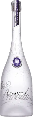Bouteille de spiritueux : Pravda Vodka de la marque Pravda