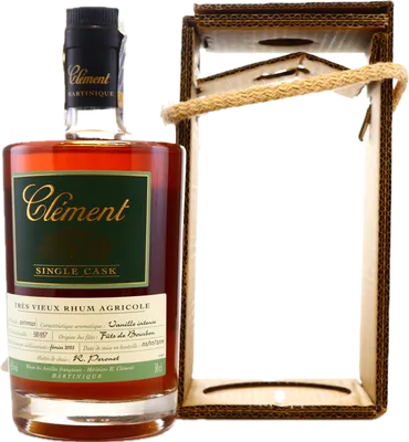 Bouteille de spiritueux : Single Cask Vanille Intense de la marque Clément