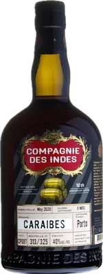 Bouteille de spiritueux : Caraïbes - Port Cask Finish (Perola 10th Anniversary) de la marque Compagnie des Indes