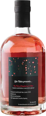 Bouteille de spiritueux : Raspberry & Mint de la marque Gin Tales