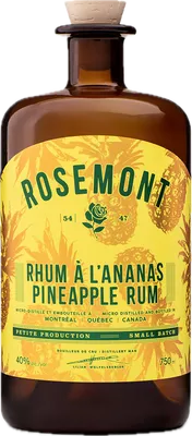 Bouteille de spiritueux : Pineapple Rum de la marque Rosemont