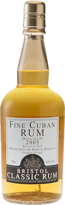 Bouteille de spiritueux : Fine Cuban Rum de la marque Bristol Classic Rum