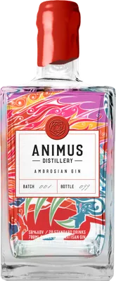 Bouteille de spiritueux : Ambrosian Gin de la marque Animus