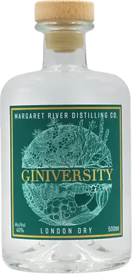 Bouteille de spiritueux : London Dry Gin de la marque Giniversity