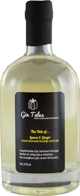 Bouteille de spiritueux : Lemon & Ginger de la marque Gin Tales