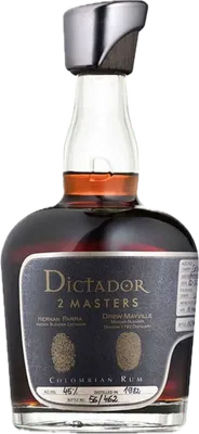 Bouteille de spiritueux : 2 Masters Barton Rye Bourbon Cask de la marque Dictador