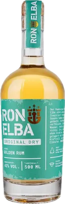 Bouteille de spiritueux : Original Dry Golden Rum de la marque Ron Elba