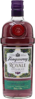 Bouteille de spiritueux : Blackcurrant Royale Gin de la marque Tanqueray