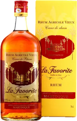Bouteille de spiritueux : Rhum Agricole Vieux Coeur de Rhum de la marque La Favorite