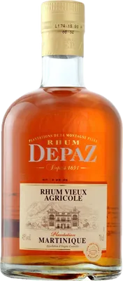 Bouteille de spiritueux : Rhum Vieux Agricole Plantation de la marque Depaz