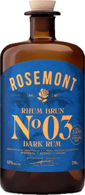 Bouteille de spiritueux : Rhum Brun nº03 de la marque Rosemont