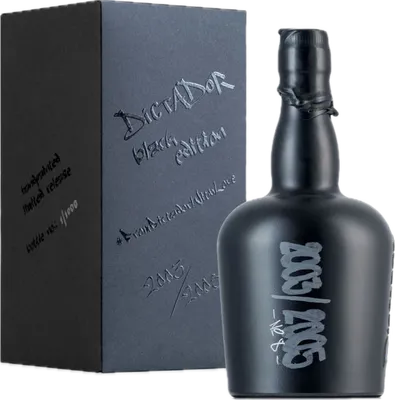 Bouteille de spiritueux : Black Edition 2003/2005 Basic de la marque Dictador
