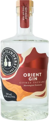 Bouteille de spiritueux : Orient Gin Citrus Tsunami de la marque Bass & Flinders Distillery