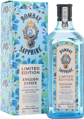 Bouteille de spiritueux : English Estate Gin de la marque Bombay Sapphire