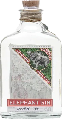 Bouteille de spiritueux : London Dry Gin de la marque Elephant
