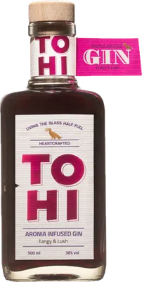 Bouteille de spiritueux : Aronia Infused Gin de la marque Tohi Gin