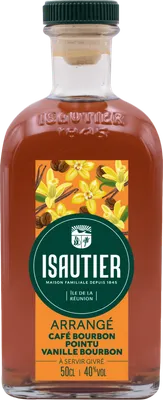 Bouteille de spiritueux : Arrangé Café Bourbon Pointu Vanille Bourbon de la marque Isautier