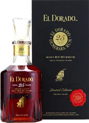 Bouteille de spiritueux : 25 Grand Special Reserve de la marque Demerara Distillers Ltd
