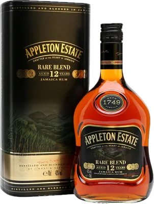 Bouteille de spiritueux : Rare Blend 12 ans de la marque Appleton Estate