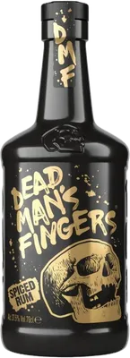 Bouteille de spiritueux : Spiced Rum de la marque Dead Man’s Fingers