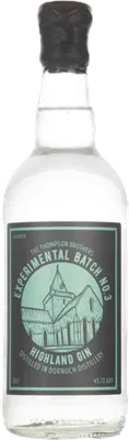 Bouteille de spiritueux : Experimental Batch No. 3 de la marque The Thompson Brothers Highland Gin