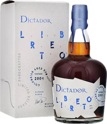 Bouteille de spiritueux : Libreto American Oak Cask 2001 de la marque Dictador
