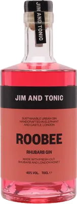 Bouteille de spiritueux : Roobee Rhubarb Gin de la marque Jim & Tonic