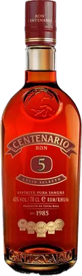 Bouteille de spiritueux : 5 Años Añejo Selecto de la marque Centenario