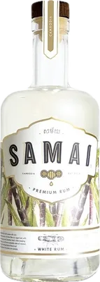 Bouteille de spiritueux : White Rum de la marque Samai