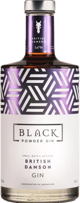 Bouteille de spiritueux : British Damson Gin de la marque Black Powder