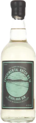 Bouteille de spiritueux : Experimental Batch No. 10 de la marque The Thompson Brothers Highland Gin