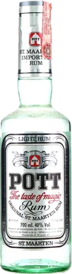 Bouteille de spiritueux : Light rum de la marque Pott