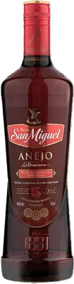 Bouteille de spiritueux : 5 Añejo de la marque Ron San Miguel