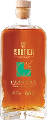 Bouteille de spiritueux : L'Audacieux Rhum Vieux Agricole 15 Ans d'Âge de la marque Isautier