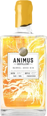 Bouteille de spiritueux : Barrel Aged Gin de la marque Animus