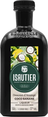 Bouteille de spiritueux : Douceur d’Arrangé Coco Banane de la marque Isautier